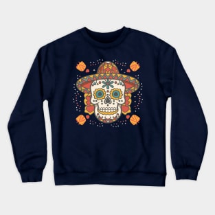 cinco de mayo skull graphic Crewneck Sweatshirt